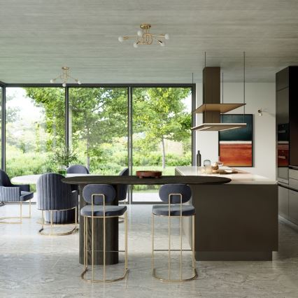 Fali lámpa LOOP 1xE27/15W/230V arany