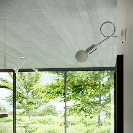 Felületre szerelhető csillár  LOOP 3xE27/15W/230V fényezett króm