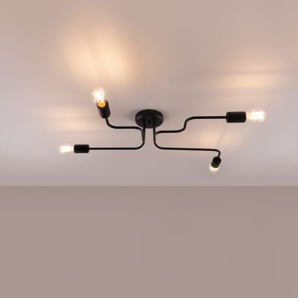 Felületre szerelhető csillár VECTOR 4xE27/15W/230V fekete