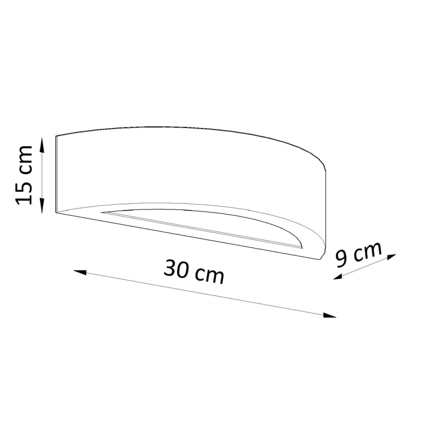 Fali lámpa ATENA 1xE27/15W/230V 30 cm fehér