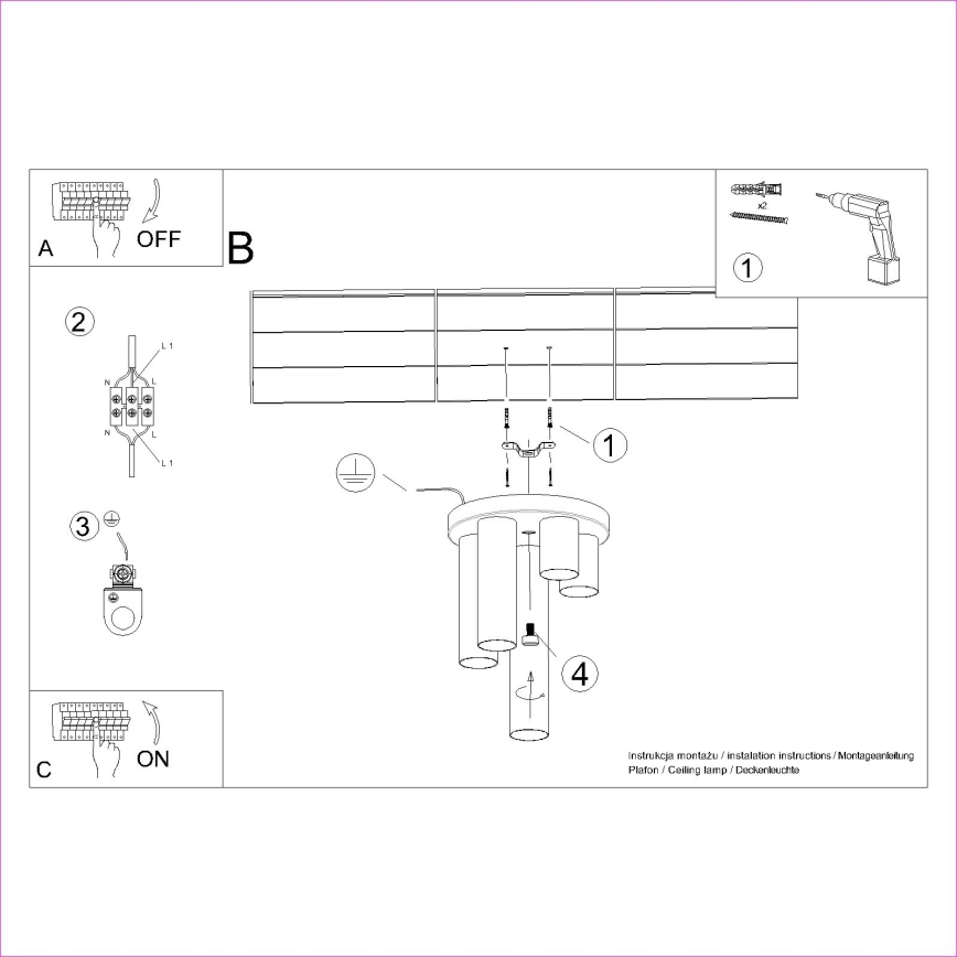 Spotlámpa LAGOS 5xGU10/10W/230V fehér
