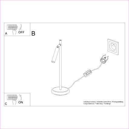 Asztali lámpa PASTELO 1xG9/8W/230V arany