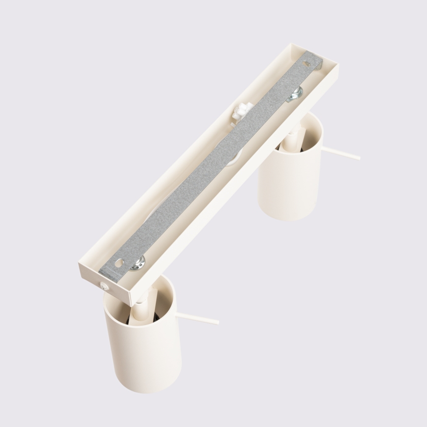 Spotlámpa RING 2xGU10/10W/230V krémes