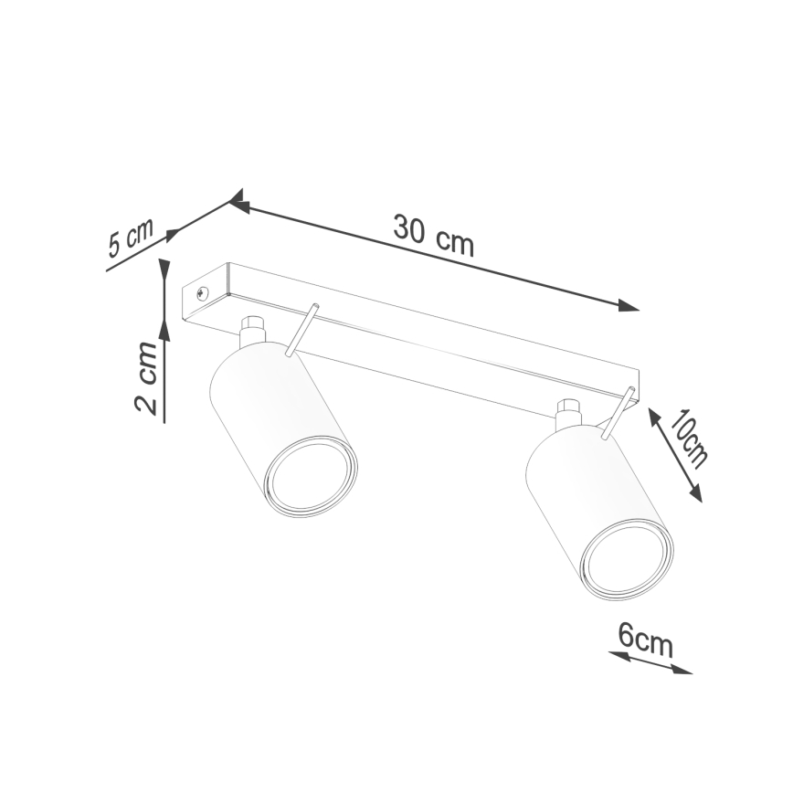 Spotlámpa RING 2xGU10/10W/230V krémes
