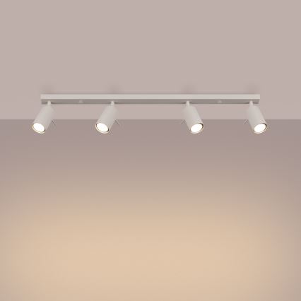 Spotlámpa RING 4xGU10/10W/230V krémes