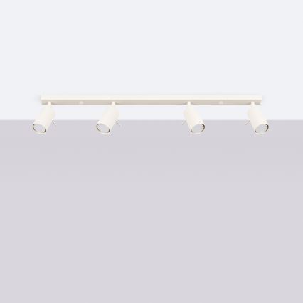 Spotlámpa RING 4xGU10/10W/230V krémes