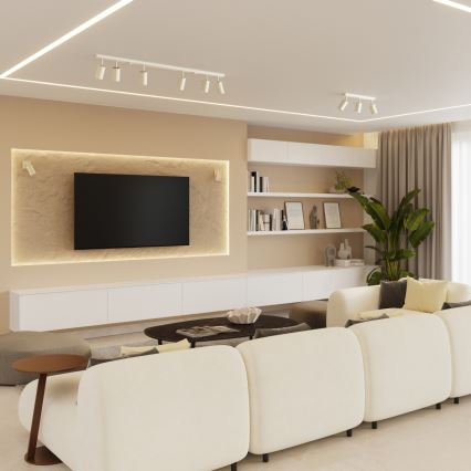 Spotlámpa RING 6xGU10/10W/230V krémes