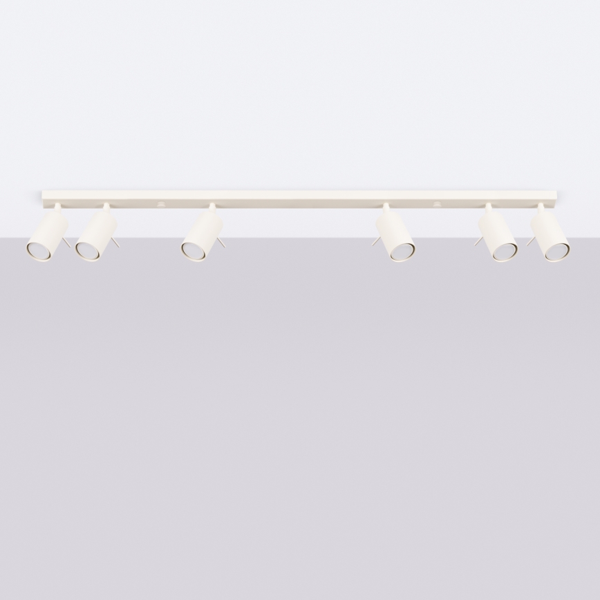 Spotlámpa RING 6xGU10/10W/230V krémes