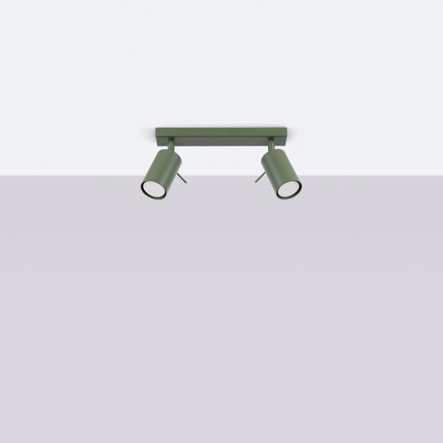 Spotlámpa RING 2xGU10/10W/230V zöld