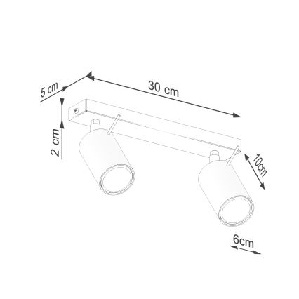 Spotlámpa RING 2xGU10/10W/230V zöld