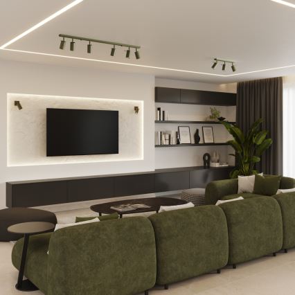 Spotlámpa RING 3xGU10/10W/230V zöld