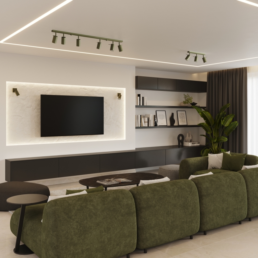 Spotlámpa RING 3xGU10/10W/230V zöld