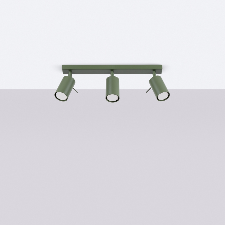 Spotlámpa RING 3xGU10/10W/230V zöld