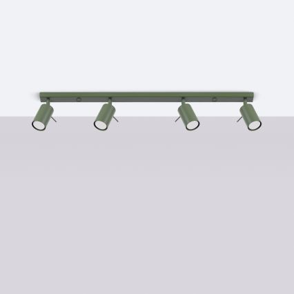 Spotlámpa RING 4xGU10/10W/230V zöld