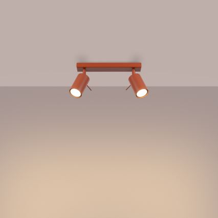 Spotlámpa RING 2xGU10/10W/230V piros