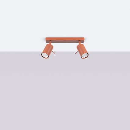 Spotlámpa RING 2xGU10/10W/230V piros