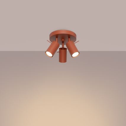 Spotlámpa RING 3xGU10/10W/230V piros