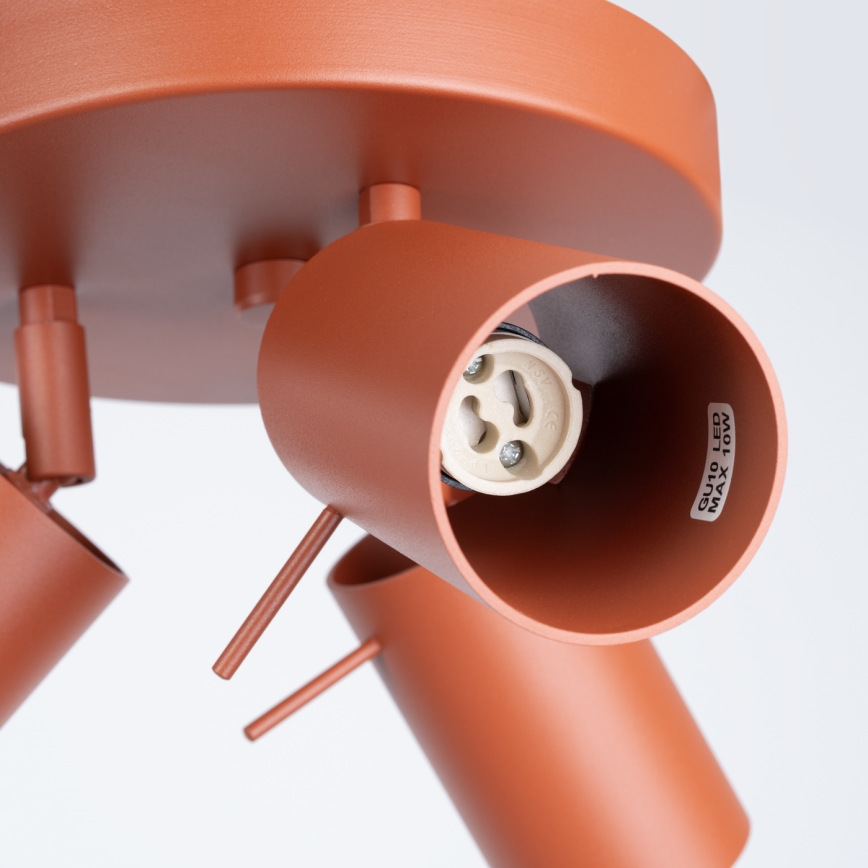 Spotlámpa RING 3xGU10/10W/230V piros