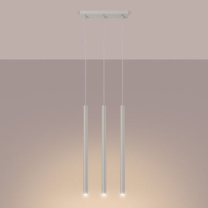 Csillár zsinóron PASTELO 3xG9/8W/230V krémes