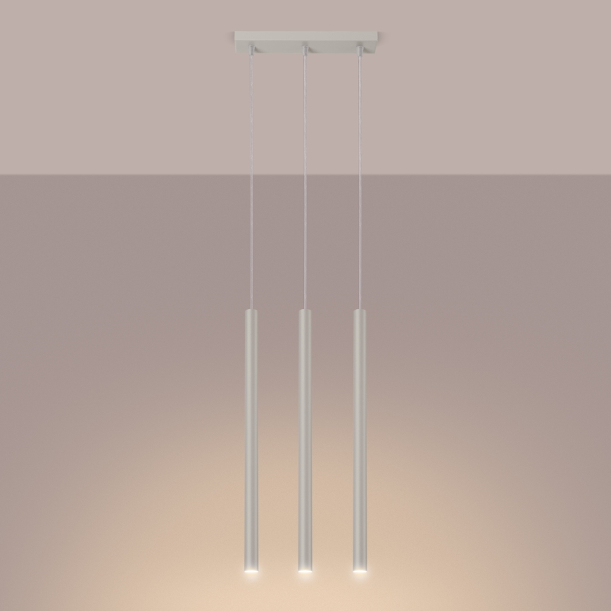 Csillár zsinóron PASTELO 3xG9/8W/230V krémes