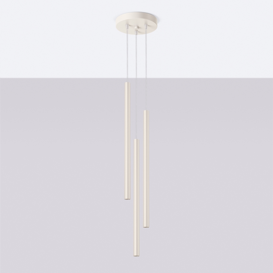 Csillár zsinóron PASTELO 3xG9/8W/230V krémes