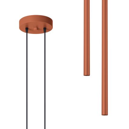 Csillár zsinóron PASTELO 2xG9/8W/230V piros