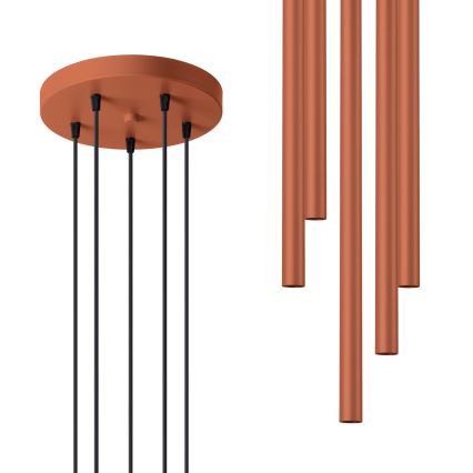 Csillár zsinóron PASTELO 5xG9/8W/230V piros