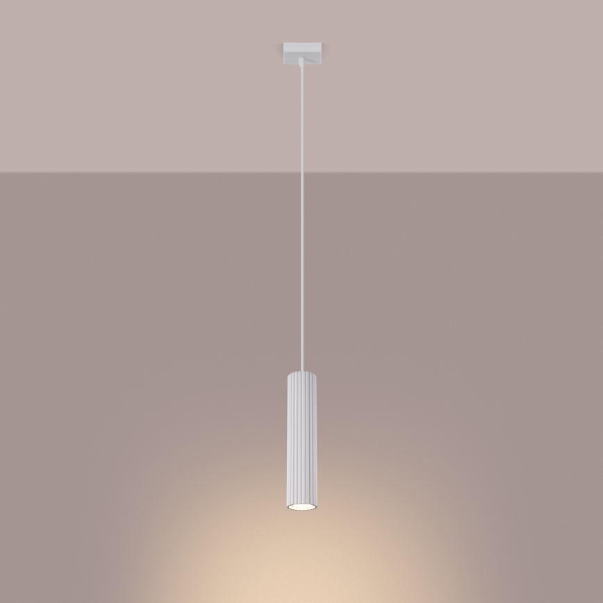 Csillár zsinóron KARBON 1xGU10/10W/230V fehér