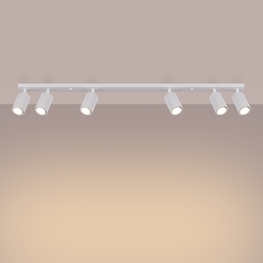 Spotlámpa KARBON 6xGU10/10W/230V fehér