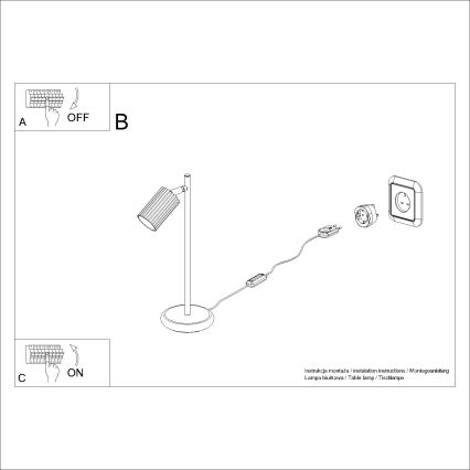 Asztali lámpa KARBON 1xGU10/10W/230V fehér