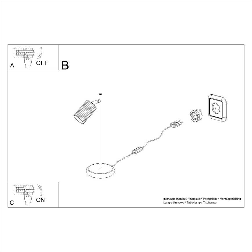 Asztali lámpa KARBON 1xGU10/10W/230V fehér