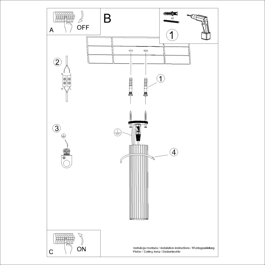 Spotlámpa KARBON 1xGU10/10W/230V 30 cm arany