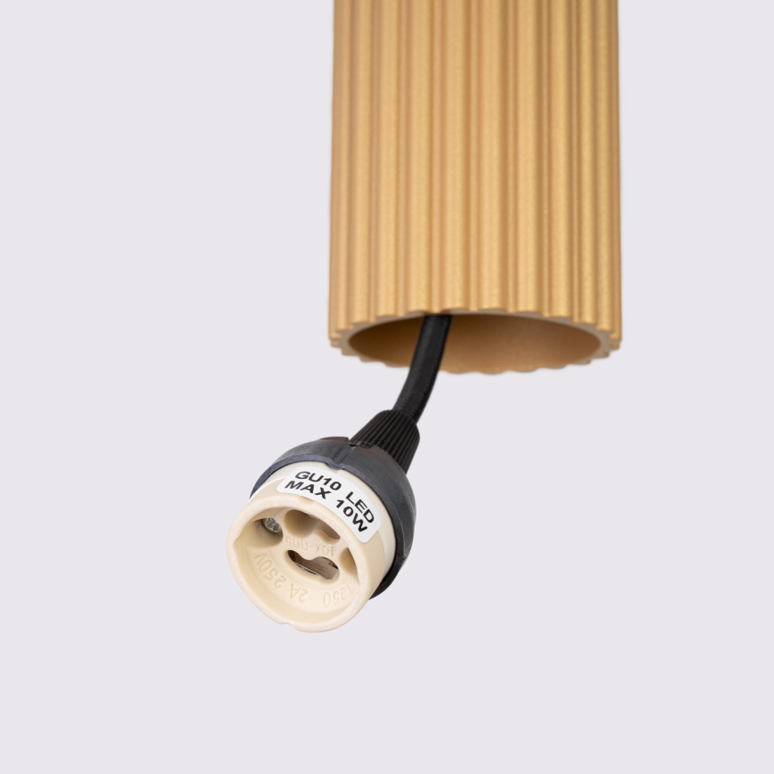 Csillár zsinóron KARBON 3xGU10/10W/230V arany