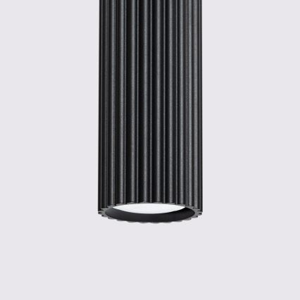 Csillár zsinóron KARBON 1xGU10/10W/230V fekete