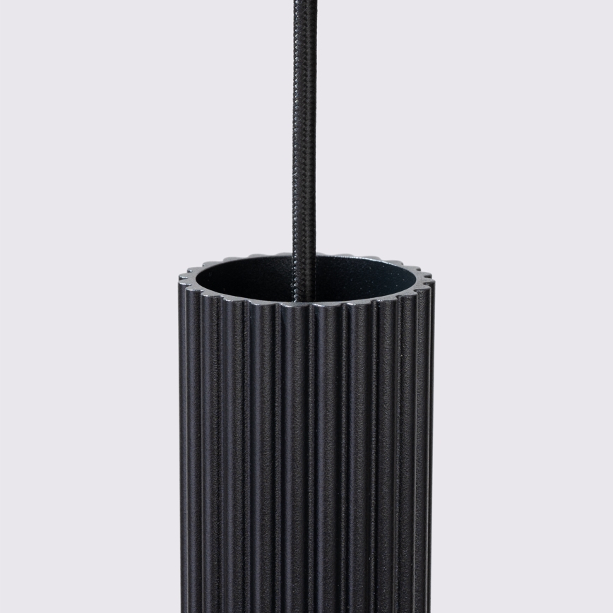 Csillár zsinóron KARBON 1xGU10/10W/230V fekete