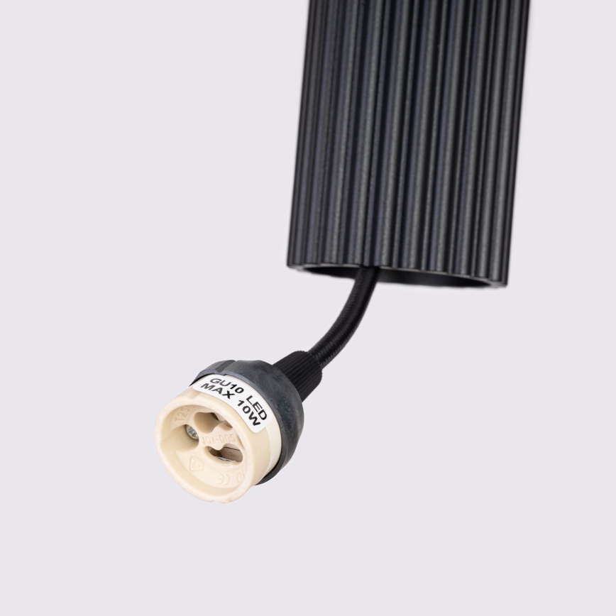 Csillár zsinóron KARBON 3xGU10/10W/230V fekete