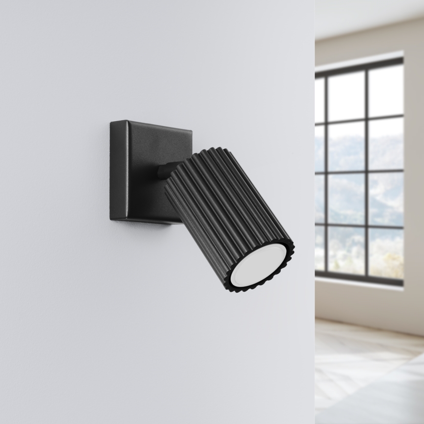 Fali spotlámpa KARBON 1xGU10/10W/230V fekete