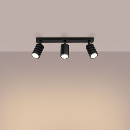 Spotlámpa KARBON 3xGU10/10W/230V fekete