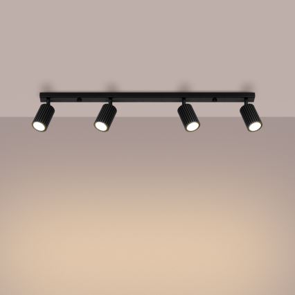 Spotlámpa KARBON 4xGU10/10W/230V fekete