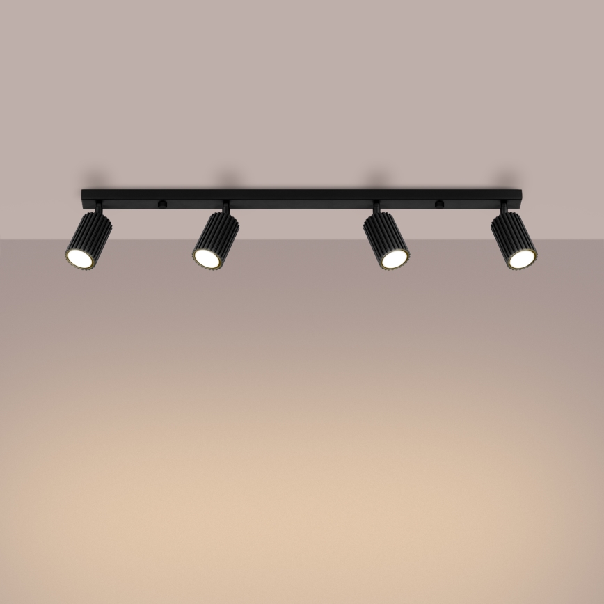 Spotlámpa KARBON 4xGU10/10W/230V fekete
