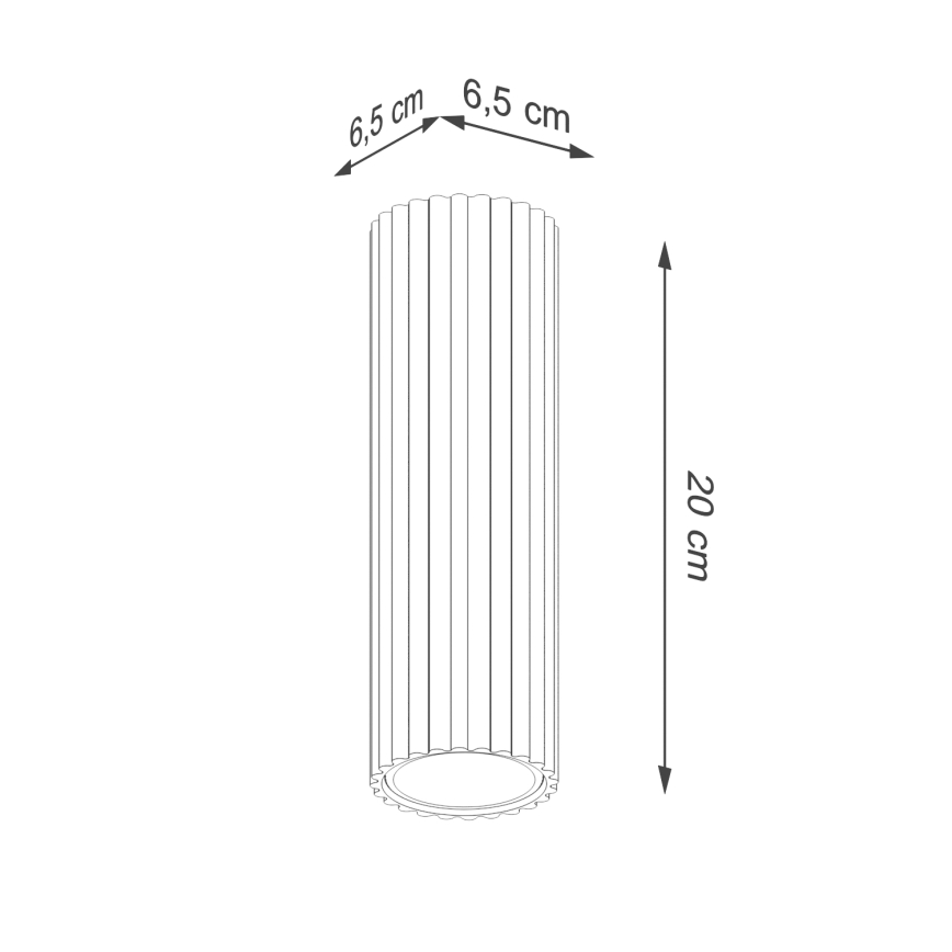 Spotlámpa KARBON 1xGU10/10W/230V 20 cm krémes