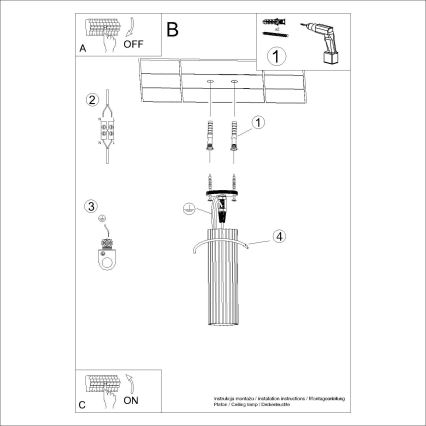 Spotlámpa KARBON 1xGU10/10W/230V 20 cm krémes