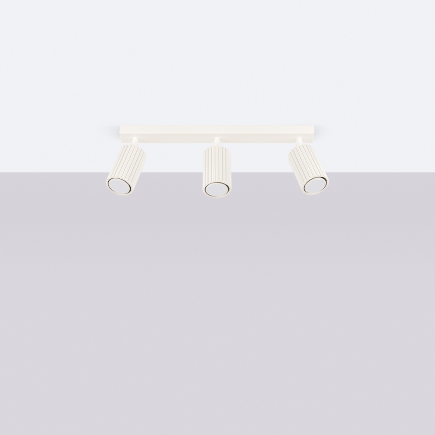 Spotlámpa KARBON 3xGU10/10W/230V krémes