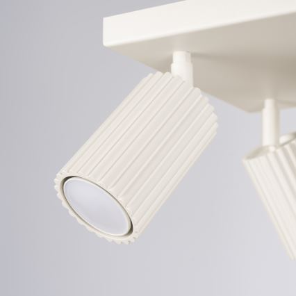 Spotlámpa KARBON 4xGU10/10W/230V krémes