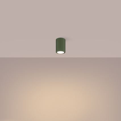 Spotlámpa KARBON 1xGU10/10W/230V 10 cm zöld