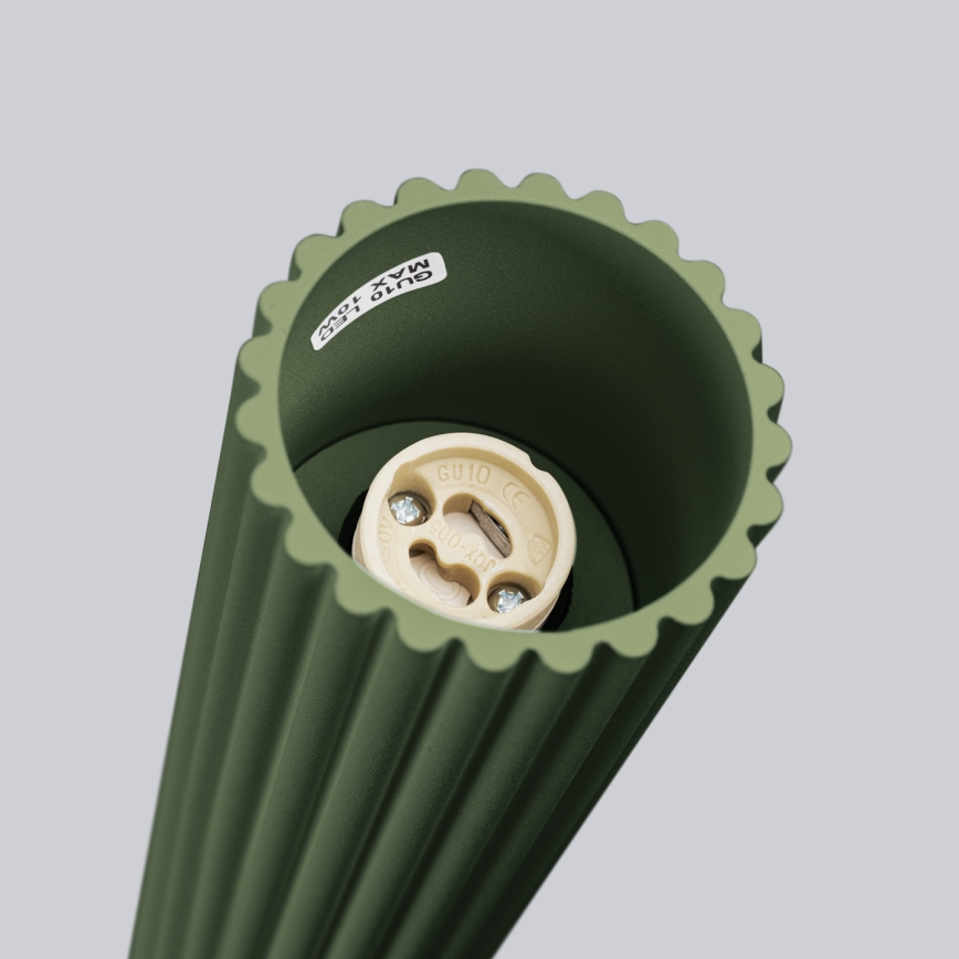 Spotlámpa KARBON 1xGU10/10W/230V 10 cm zöld