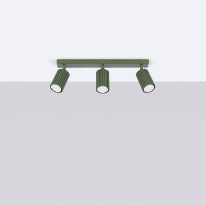 Spotlámpa KARBON 3xGU10/10W/230V zöld