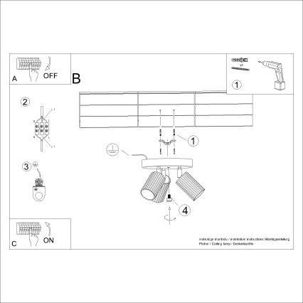 Spotlámpa KARBON 3xGU10/10W/230V zöld
