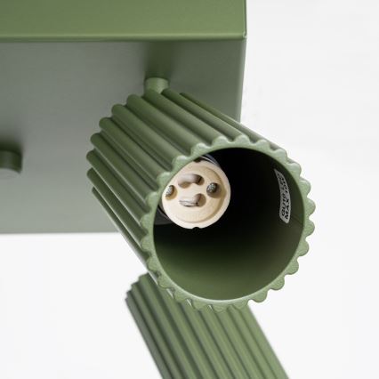 Spotlámpa KARBON 4xGU10/10W/230V zöld