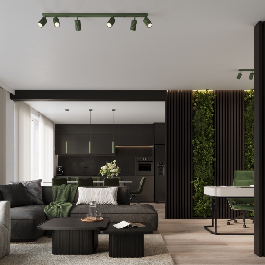 Spotlámpa KARBON 6xGU10/10W/230V zöld